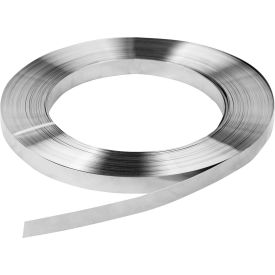 Regular Duty Stainless Steel Mini Coil, 3/4"W x 100'L x 0.02" Thick, Silver