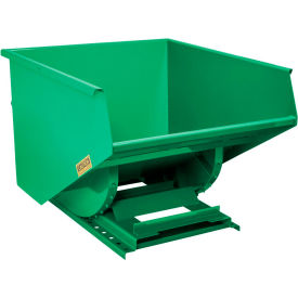 Heavy Duty Steel Self Dumping Forklift Hopper, 2 Cu. Yd., 7000 lb. Capacity, Green