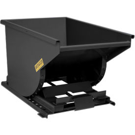 Steel Self Dumping Forklift Hopper with Bump Release, 1 Cu. Yd., 2000 lb. Cap., Black