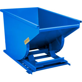 Heavy Duty Steel Self Dumping Forklift Hopper, 1 Cu. Yd., 7000 lb. Capacity, Blue