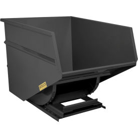 Heavy Duty Steel Self Dumping Forklift Hopper, 3 Cu. Yd., 7000 lb. Capacity, Black