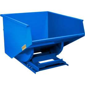 Medium Duty Steel Self Dumping Forklift Hopper, 2 Cu. Yd., 4000 lb. Capacity, Blue
