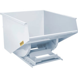 Medium Duty Steel Self Dumping Forklift Hopper, 2 Cu. Yd., 4000 lb. Capacity, White