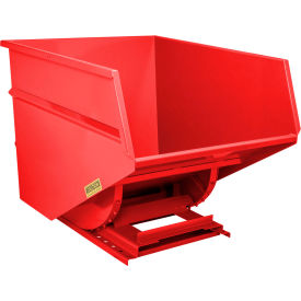 Heavy Duty Steel Self Dumping Forklift Hopper, 3 Cu. Yd., 7000 lb. Capacity, Red