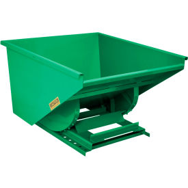 Heavy Duty Steel Self Dumping Forklift Hopper, 1-1/2 Cu. Yd., 7000 lb. Capacity, Green