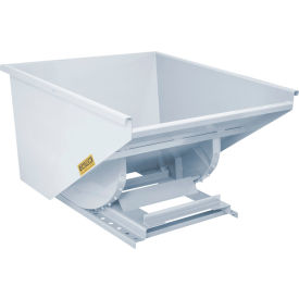 Medium Duty Steel Self Dumping Forklift Hopper, 1-1/2 Cu. Yd., 4000 lb. Capacity, White
