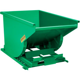 Steel Self Dumping Forklift Hopper with Bump Release, 1 Cu. Yd., 4000 lb. Cap., Green