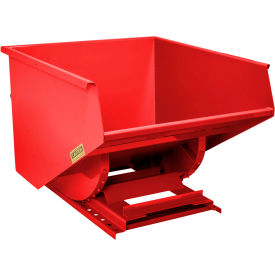 Medium Duty Steel Self Dumping Forklift Hopper, 2 Cu. Yd., 4000 lb. Capacity, Red