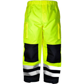 Rip-Stop Black Bottom Breathable Rain Pant, Class E, M, Yellow
