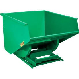 Medium Duty Steel Self Dumping Forklift Hopper, 2 Cu. Yd., 4000 lb. Capacity, Green