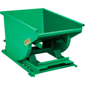 Heavy Duty Steel Self Dumping Forklift Hopper, 1/2 Cu. Yd., 7000 lb. Capacity, Green