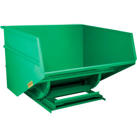 Heavy Duty Steel Self Dumping Forklift Hopper, 4 Cu. Yd., 7000 lb. Capacity, Green
