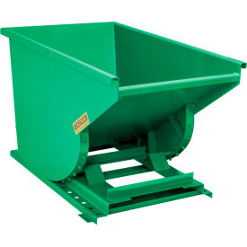 Heavy Duty Steel Self Dumping Forklift Hopper, 3/4 Cu. Yd., 7000 lb. Capacity, Green