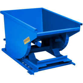 Heavy Duty Steel Self Dumping Forklift Hopper, 1/2 Cu. Yd., 6000 lb. Capacity, Blue