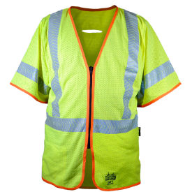 Class 3 Flame Resistant Anti-Static Vest, 5XL, Yellow