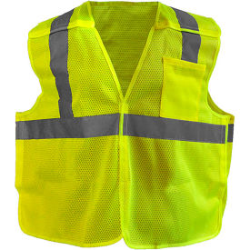Class 2 Mesh 5-Point Breakaway Vest, 5XL, Yellow