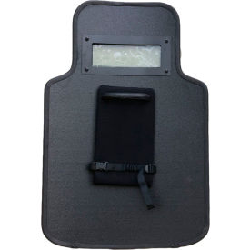 Shooters Cut Ballistic Shield, Level III+, 31-1/2"L x 19-1/2"W, Black