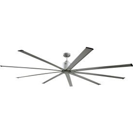 72" Industrial Ceiling Fan with Remote Control 6 Speed 10200 CFM Brushed Nickel