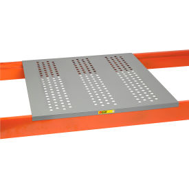 Punched Hole Perforated Steel Rack Decking, 3000 lb. Capacity, 58"W x 48"D, Gray
