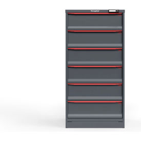 Strong Hold Modular Drawer Cabinet, 6 Drawers, 36 Comp., 30"W x 29"D x 60"H, Elec. Lock