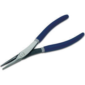 High Leverage Chain Nose Plier, Plastic Dipped Handle, 8"L, Blue