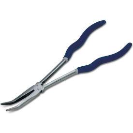 JHWPL-211BC Bent Needle Nose Plier, Plastic Dipped Handle, 11"L, Blue