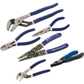 6 Piece General Service Pliers Set with Double Dipped Plastic Handle