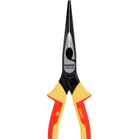 Snipe Nose Plier w/ Insulated Handles, 7"L, Red/Yellow