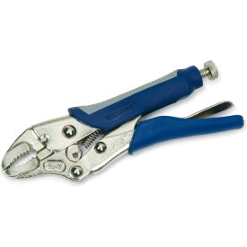 7" Long Locking Pliers, Curved Jaw with Cutter