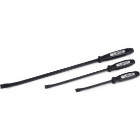 3 Piece Curved Screwdriver Type Pry Bar Set, 12", 17" & 25"L
