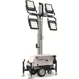 Mobile LINKTower Portable LED Light Tower, Shore Powered, 120V, Manual Winch
