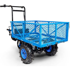 Electric Yard Cart, 12V 7Ah AGM Batteries, 500 lb. Load Capacity, Blue
