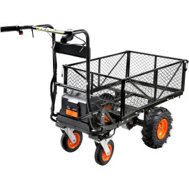 Electric Yard Cart, 48V Li-Ion Battery, 660 lb. Load Capacity, Black