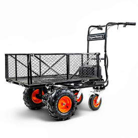 Electric Yard Cart, 12V 7Ah AGM Battery, 660 lb. Load Capacity, Black