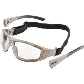 Full Frame Safety Glasses, Replaceable Clear AF/PC Lens, Desert Camo