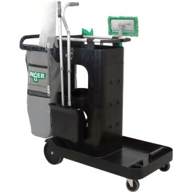 ZoneCleanRx Standard Janitorial Cart System, Black