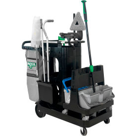 DeepCleanRx Janitorial Cart System, Black