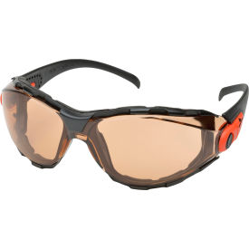 Full Frame Safety Glasses, Copper Blue Blocker AF/PC Lens, Black/Orange