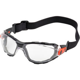 Full Frame Safety Glasses, Clear Anti-Fog/Polycarbonate Lens with Elastic Fabric Strap