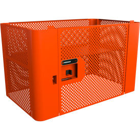 Mesh Panel Lockable Storage, 36-3/4"W x 22-1/2"D x 23-3/16"H, Orange