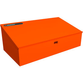Top Shelf Lockable Workstation, 13"W x 36-9/16"D x 19-3/16"H, Orange
