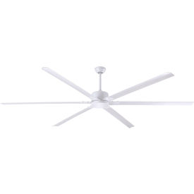 120" Industrial Ceiling Fan, DC Motor, 5 Speed, 20693 CFM, White
