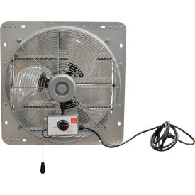 18" Galvanized Shutter Fan with Pull Chain, Cord & Plug, 1736 CFM, 3 Speed, 1 Phase