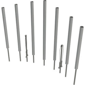 Contrabass Chimes with Inground Mount Kit, Silver