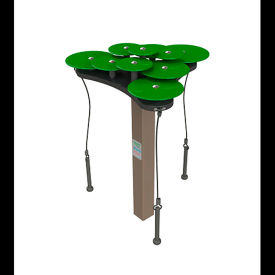 Lilypad Cymbals with Recycled Inground Mount Kit, Green