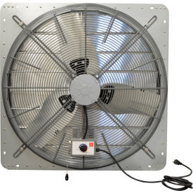 30" Galvanized Shutter Fan with Pull Chain, Cord & Plug, 5088 CFM, 2 Speed, 1 Phase