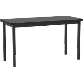 LOBO Multi-Purpose Table, Laminate Top, 54"L x 24"W x 23-1/2" to 37-1/2"H, Black