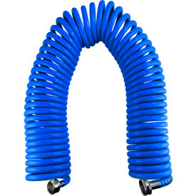 3/8" x 25' Heavy-Duty Recoil Water Hose, Blue