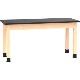 PerpetuLab Table with Epoxy Top, 60"L x 24"W x 30"H, Maple