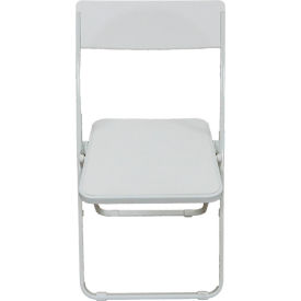 Slim Plastic Folding Chair, White, 4/Pack